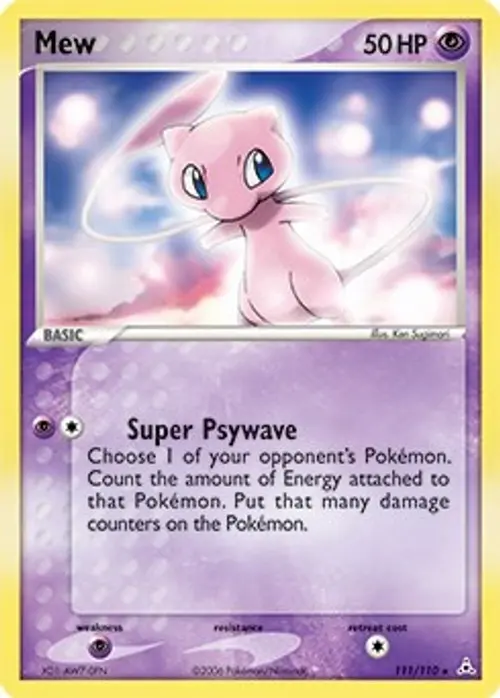 Mew - 111/110 (Non-Holo DVD Promo) card art