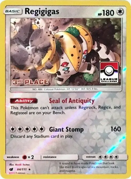 Regigigas - 84/111 (League Challenge) [3rd Place] card art