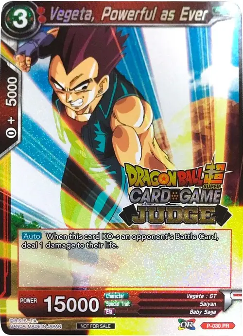Vegeta, Powerful as Ever card art