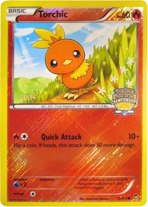 Torchic - 12/111 (City Championships) [Staff] card art