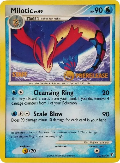 Milotic - 70/147 (Prerelease) [Staff] card art