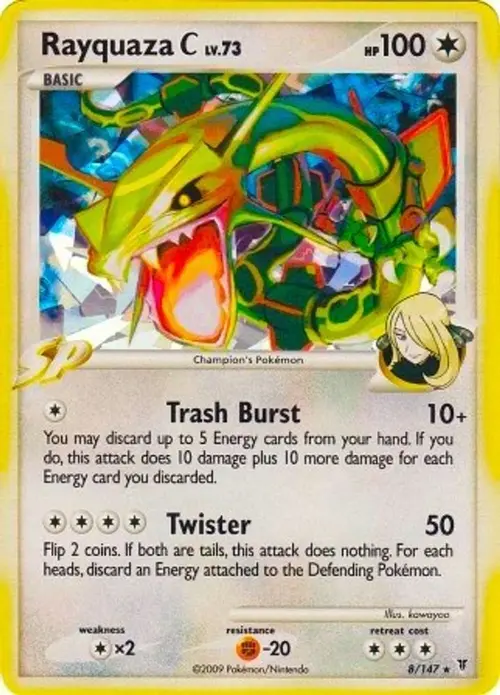 Rayquaza C - 8/147 (Cracked Ice) card art