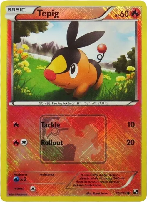Tepig - 15/114 (League Promo) card art