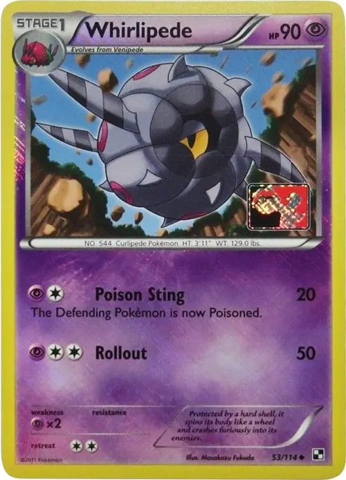 Whirlipede - 53/114 (League Promo) card art