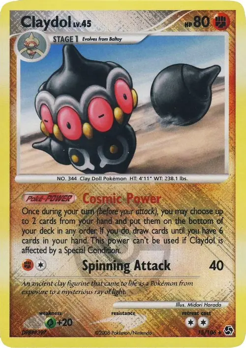 Claydol - 15/106 (League Promo) card art