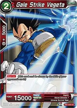Gale Strike Vegeta card art