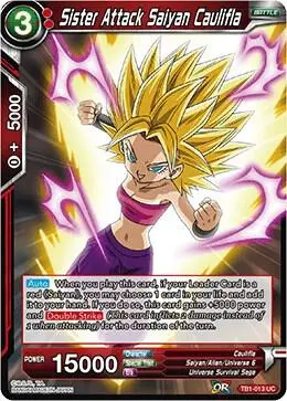Sister Attack Saiyan Caulifla card art