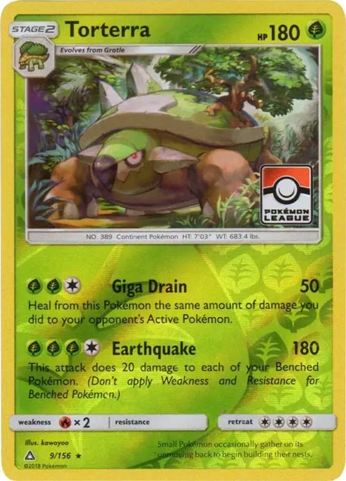 Torterra - 9/156 (Pokemon League) card art
