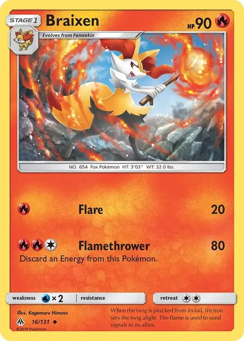 Braixen card art