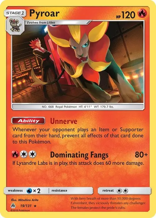 Pyroar card art