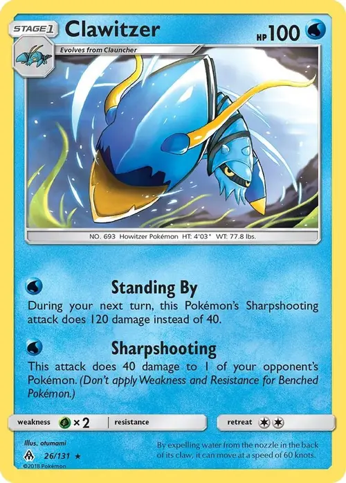Clawitzer card art