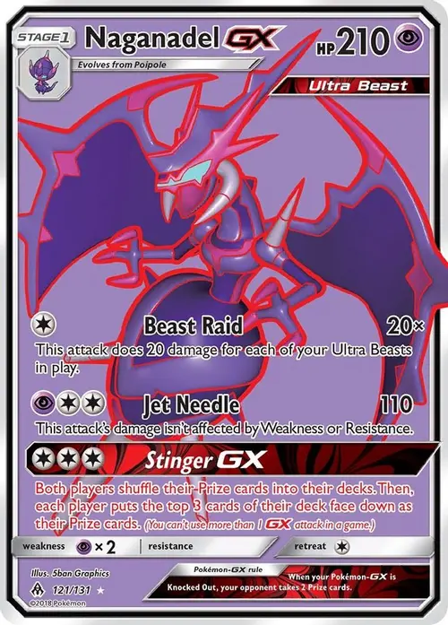Naganadel GX (Full Art) card art