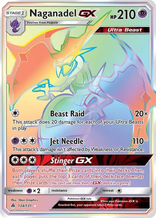 Naganadel GX (Secret) card art