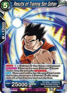 Results of Training Son Gohan card art