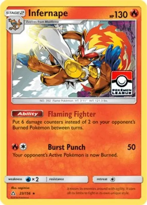 Infernape - 23/156 (Pokemon League) card art