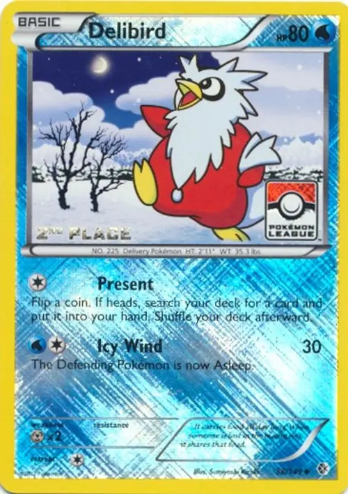 Delibird - 38/149 (Pokemon League) [2nd Place] card art