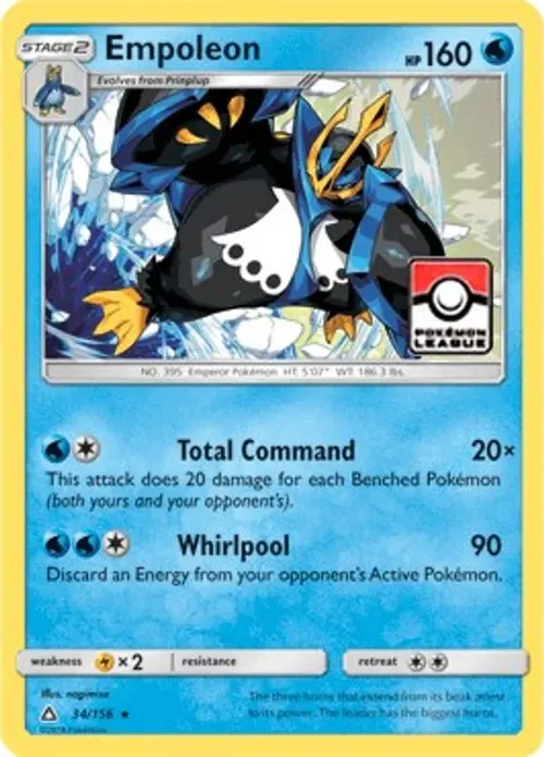 Empoleon - 34/156 (Pokemon League) card art