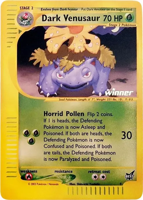 Dark Venusaur - 7 [Winner] card art
