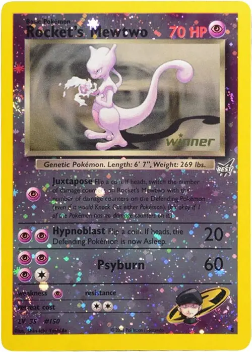 Rocket's Mewtwo - 8 [Winner] card art