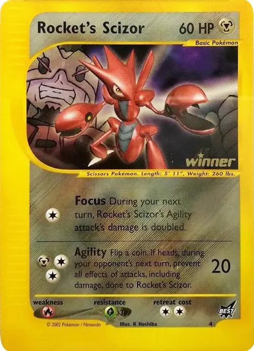 Rocket's Scizor - 4 [Winner] card art
