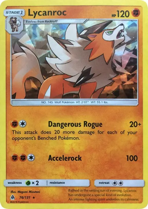 Lycanroc - 76/131 (SM Forbidden Light) card art