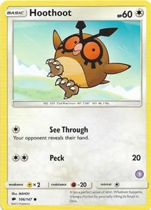 Hoothoot (1) card art