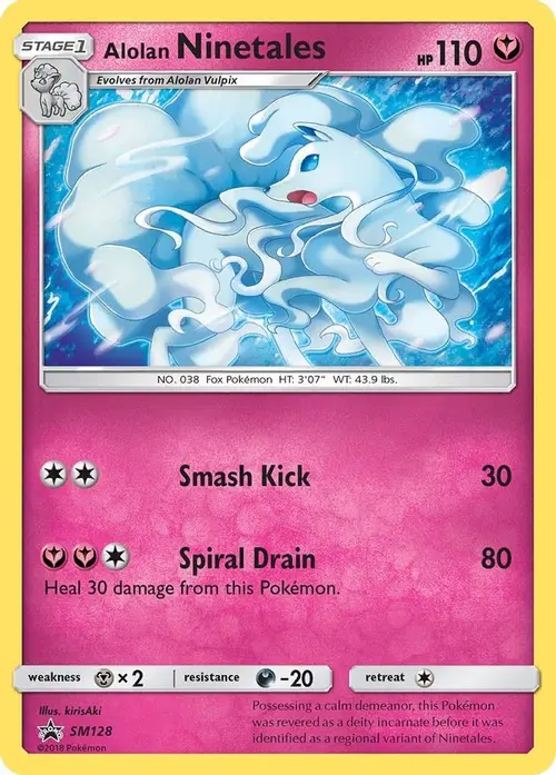 Alolan Ninetales - SM128 card art