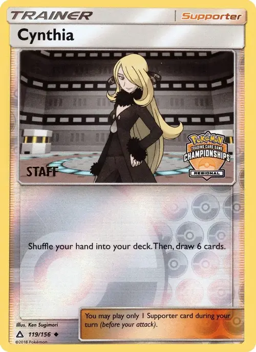 Cynthia - 119/156 (Regional Championships) [Staff] card art