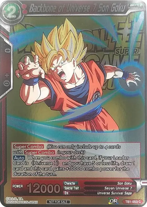 Backbone of Universe 7 Son Goku (Metallic Foil) (Event Pack 2018) card art