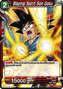 Blazing Spirit Son Goku card art