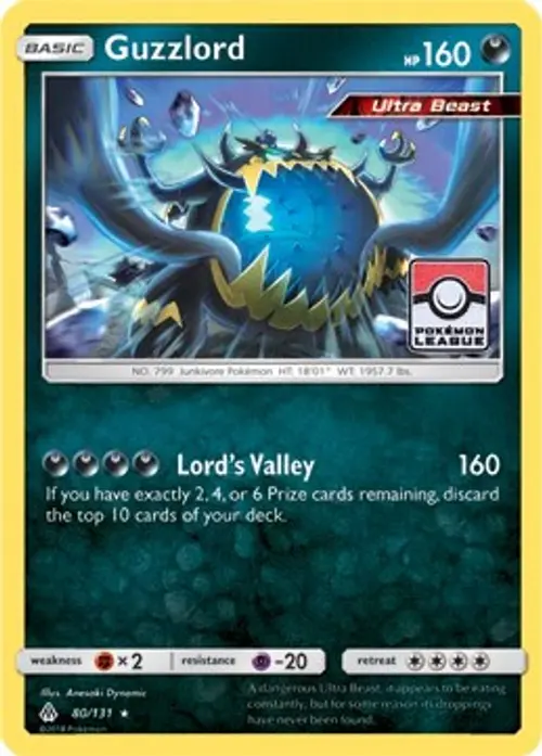 Guzzlord - 80/131 (Pokemon League) card art