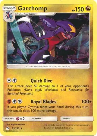 Garchomp - 99/156 (Cracked Ice Holo) card art