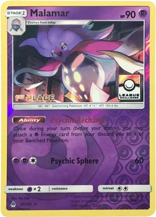 Malamar - 51/131 (League Challenge) [1st Place] card art