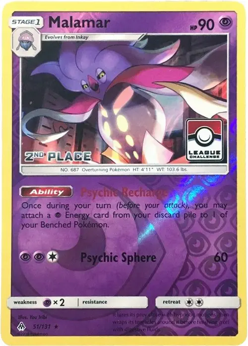 Malamar - 51/131 (League Challenge) [2nd Place] card art