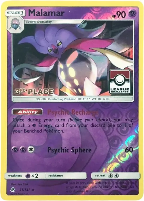 Malamar - 51/131 (League Challenge) [3rd Place] card art