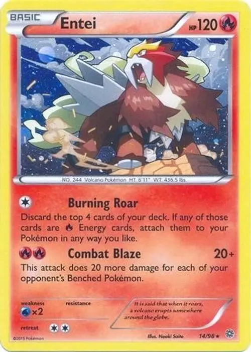 Entei - 14/98 (Cosmos Holo) card art
