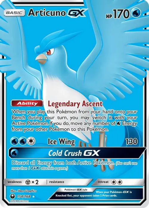 Articuno GX (Full Art) card art