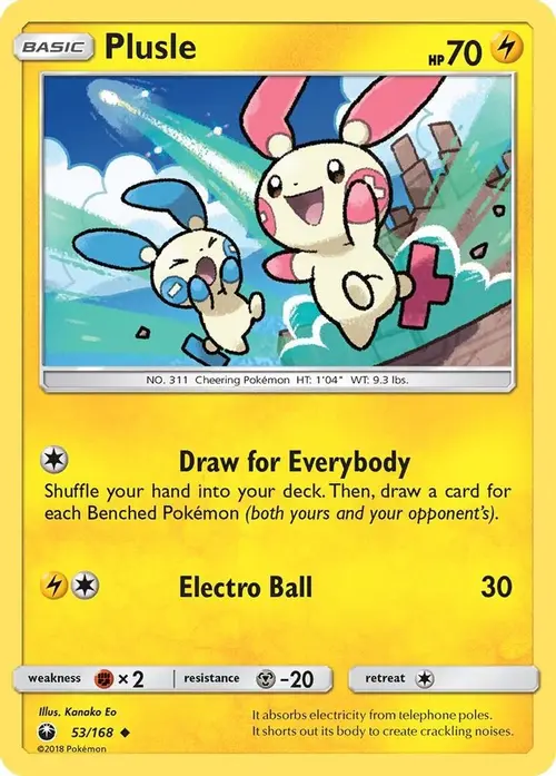 Plusle card art
