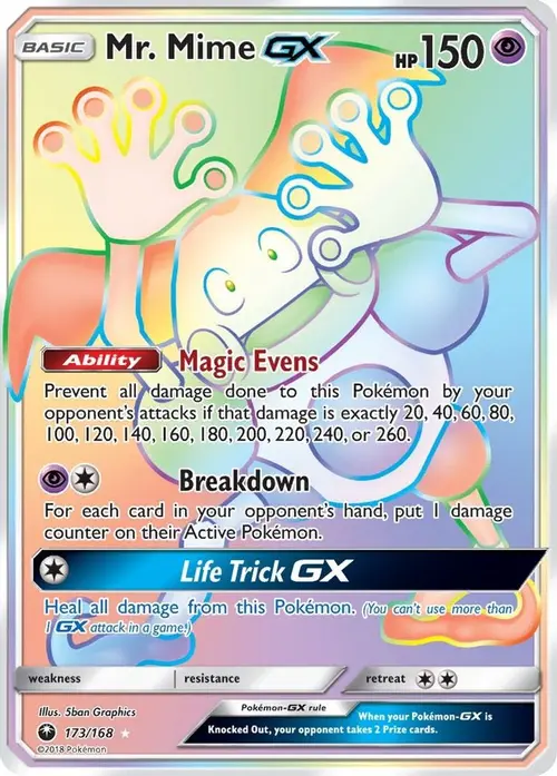 Mr. Mime GX (Secret) card art