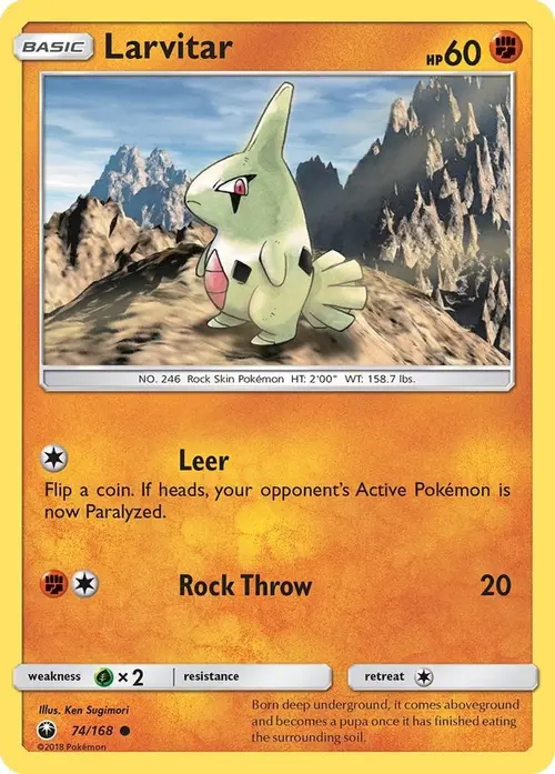 Larvitar card art