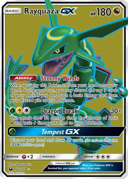 Rayquaza GX (Full Art) card art