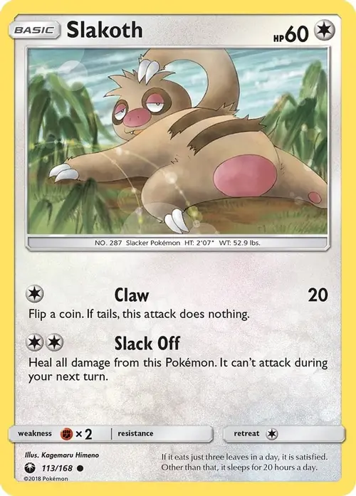 Slakoth card art