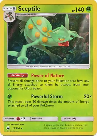 Sceptile - 10/168 (SM Celestial Storm) card art