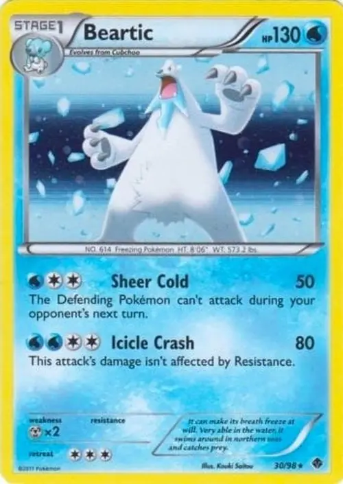 Beartic - 30/98 (Cracked Ice Holo) card art