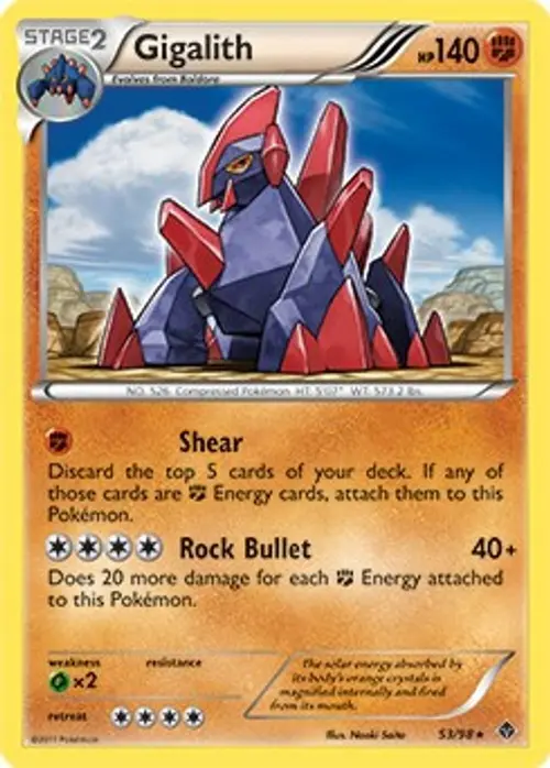 Gigalith - 53/98 (Cracked Ice Holo) card art