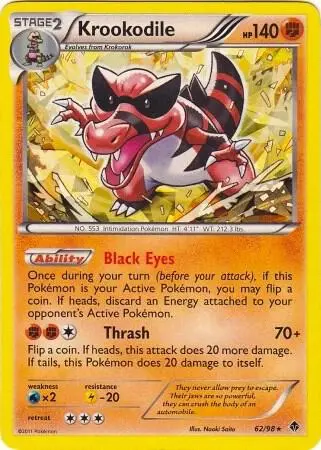 Krookodile - 62/98 (BW Emerging Powers) card art