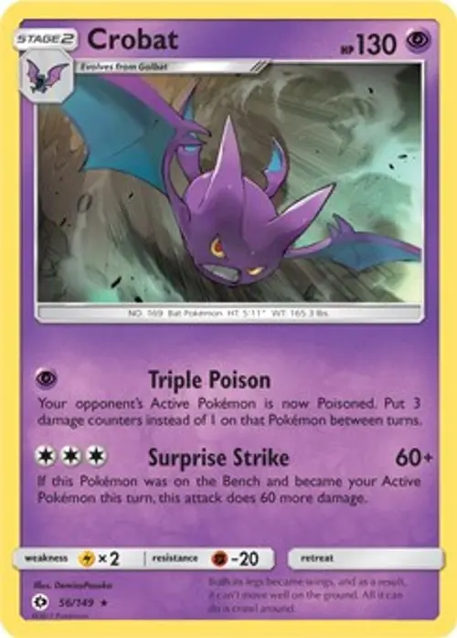 Crobat - 56/149 (Cosmos Holo) card art