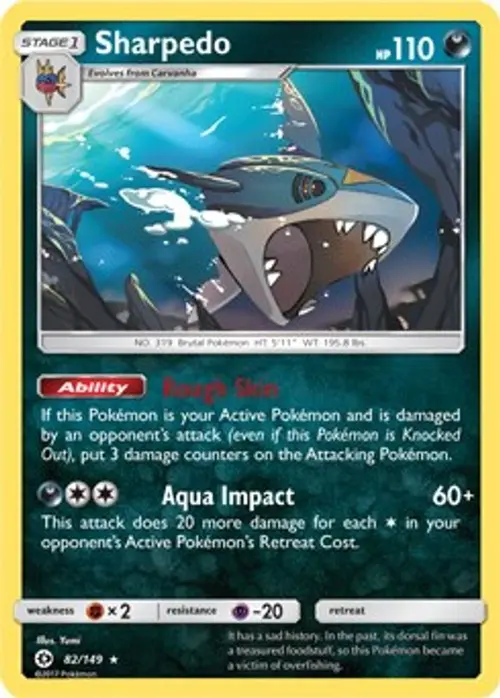 Sharpedo - 82/149 (Cosmos Holo) card art