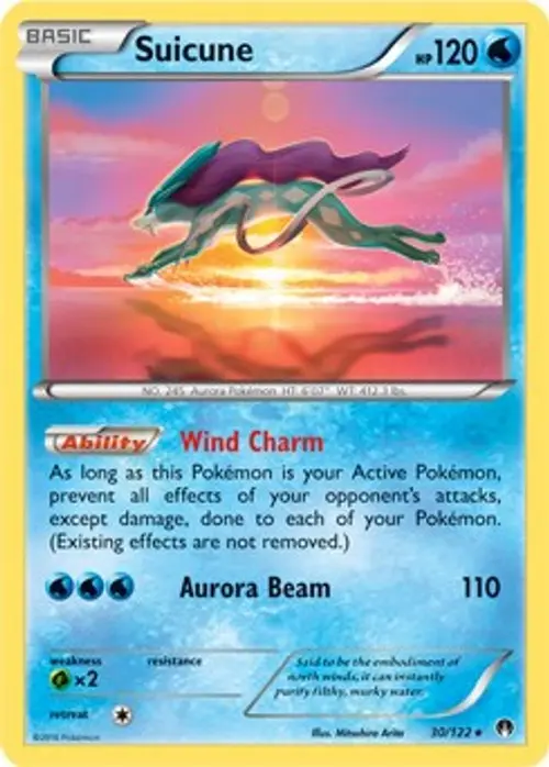 Suicune - 30/122 (Cosmos Holo) card art