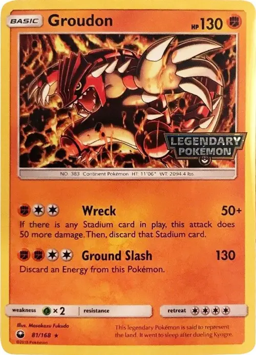 Groudon - 81/168 (Cosmos Holo) (Gamestop Promo) card art
